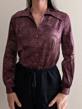 1990's vintage VOTRE NOM silk blouse S M P